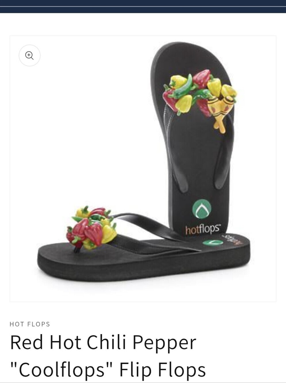 HotFlops Women's Red Hot Chili Peppers Flip Flop pepperFlop Sandal size small 6